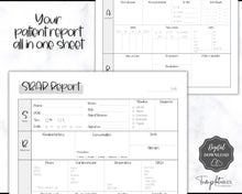 Load image into Gallery viewer, SBAR Nurse Brain Report Sheet | ICU Nurse Report, RN Nursing, New Grad, Patient Assessment, Printable Template | Sky Mono