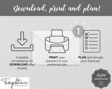 Load image into Gallery viewer, Finance Planner BUNDLE | Printable Budget Planner Templates & Spending, Expenses & Savings Trackers | Swash