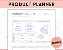 Load image into Gallery viewer, Product Planner Template Printable | Digital Small Business Product Planner | Mono