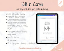 Load image into Gallery viewer, 15 Airbnb Posters! Editable Template Bundle, Wifi password Sign, Welcome Book, House Rules, Airbnb Host, Vacation Rental, Check Out Signage | Brit