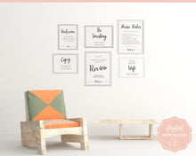 Load image into Gallery viewer, 15 Airbnb Posters! Editable Template Bundle, Wifi password Sign, Welcome Book, House Rules, Airbnb Host, Vacation Rental, Check Out Signage | Day