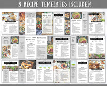 Load image into Gallery viewer, Recipe Cookbook Template | Editable Canva Digital eBook | Farmhouse Mono