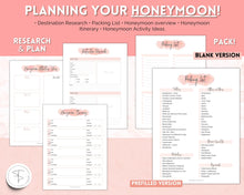 Load image into Gallery viewer, Wedding Planner Printable BUNDLE | Wedding Binder, Checklist, Budget, Wedding Day Schedule & To Do List Planner Book | Pink Watercolor