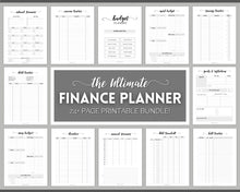 Load image into Gallery viewer, Finance Planner BUNDLE | Printable Budget Planner Templates & Spending, Expenses & Savings Trackers | Swash