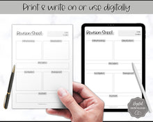 Load image into Gallery viewer, Nursing Revision Sheets for Medical School | Medicine & Nursing Students, Exam Revision Notes & Guide Templates | Sky Mono