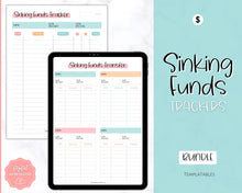 Load image into Gallery viewer, Sinking Funds Tracker BUNDLE | Printable Savings, Budget & Finance Trackers | Colorful Sky