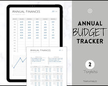 Load image into Gallery viewer, Annual Budget Tracker | Bill, Expenses, Income & Savings Tracker | Mono