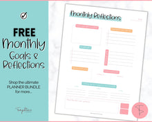 Load image into Gallery viewer, FREE - Monthly Goals & Reflections Printables | Colorful Sky