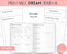 Load image into Gallery viewer, Dream Journal Printable BUNDLE | Dream Analysis, Dream Interpretation, Dream Tracker, Dream Diary & Sleep Tracker | Mono