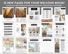 Load image into Gallery viewer, ADD ON | Airbnb Welcome Book Pages | Editable Welcome Guide, Canva Air bnb & VRBO Superhost House Manual