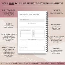 Load image into Gallery viewer, Gratitude & Mindfulness Journal | Gratitude Template, Self Care Planner, Positivity Diary, Daily Journal, Gratitude Jar, Wellness, Manifestation Journal | A5 Mono