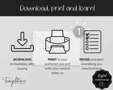 Load image into Gallery viewer, Nursing Revision Sheets for Medical School | Medicine & Nursing Students, Exam Revision Notes & Guide Templates | Sky Mono