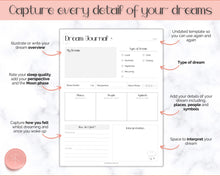 Load image into Gallery viewer, Dream Journal Printable BUNDLE | Dream Analysis, Dream Interpretation, Dream Tracker, Dream Diary & Sleep Tracker | Mono