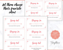 Load image into Gallery viewer, Couples Date Night Idea Cards | 100+ Printable Card Game Gift for Valentines, Birthdays & Anniversaries | Pink
