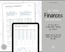 Load image into Gallery viewer, Annual Budget Tracker | Bill, Expenses, Income & Savings Tracker | Mono
