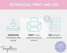 Load image into Gallery viewer, Disease Template, Nursing Patho Pathophysiology Study Guide for Students, Med Surg Brain Sheet, Disease Overview Printable | Mermaid