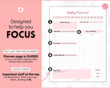 Load image into Gallery viewer, ADHD Daily Planner for Adults - Made for Neurodivergent Brains | Pink