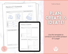 Load image into Gallery viewer, Product Planner Template Printable | Digital Small Business Product Planner | Mono