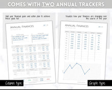 Load image into Gallery viewer, Annual Budget Tracker | Bill, Expenses, Income & Savings Tracker | Mono
