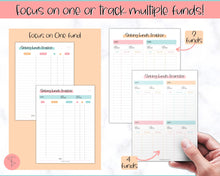 Load image into Gallery viewer, Sinking Funds Tracker BUNDLE | Printable Savings, Budget & Finance Trackers | Colorful Sky