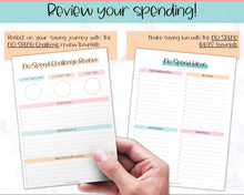Load image into Gallery viewer, No Spend Challenge BUNDLE | Printable 30 day, 60 day, 90 day Savings Challenge & Monthly Spending Tracker | Colorful Sky