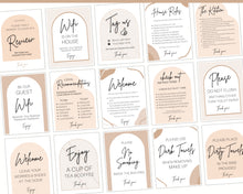 Load image into Gallery viewer, 15 Airbnb Posters | Editable Template Sign Bundle, Wifi password Sign, Check Out Signs for Airbnb Superhosts | Arch