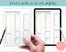 Load image into Gallery viewer, Baby Food Tracker Printable BUNDLE | Baby’s First Foods Meal Planner & Daily Food Diary, 100 Foods Before 1 | Colorful Sky