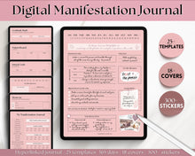 Load image into Gallery viewer, Digital Manifestation & Affirmation Journal | GoodNotes Law of Attraction, Vision Board & Mindfulness Planner | Pink