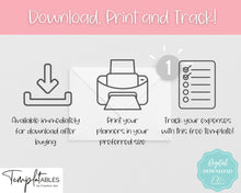 Load image into Gallery viewer, FREE - Expense Tracker Bundle | Income, Savings, Budget, Bill & Spending Tracker for Personal Finance | Colorful