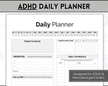 Load image into Gallery viewer, ADHD Daily Planner for Adults - Made for Neurodivergent Brains | Mono