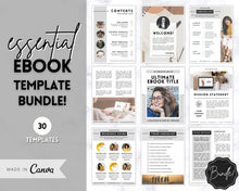 Load image into Gallery viewer, 30+ eBook Essentials Template Canva | Workbook, Worksheets & Lead Magnet for Coaches & Bloggers | Brit Mono