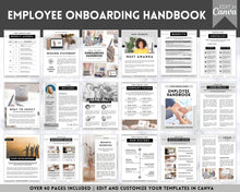 Load image into Gallery viewer, Employee Onboarding Handbook Template | New Hire Welcome Packet & New Hire Checklist | Editable eBook Canva Template | Mono