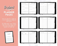 Load image into Gallery viewer, 2022 Digital Planner, 2022 Planner, 2022 Monthly, Weekly, GoodNotes Digital Journal Notebook, Fitness, Budget, Wellness, Goals, iPad Sticker | Mono