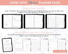 Load image into Gallery viewer, 2022 Digital Planner, 2022 Planner, 2022 Monthly, Weekly, GoodNotes Digital Journal Notebook, Fitness, Budget, Wellness, Goals, iPad Sticker | Mono