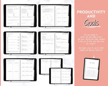 Load image into Gallery viewer, 2022 Digital Planner, 2022 Planner, 2022 Monthly, Weekly, GoodNotes Digital Journal Notebook, Fitness, Budget, Wellness, Goals, iPad Sticker | Mono