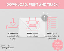 Load image into Gallery viewer, ADHD Symptom Tracker, Behavior & Hygiene Tracker BUNDLE | Pink