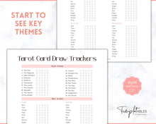Load image into Gallery viewer, Tarot Card Trackers & Monthly Readings | Learn Tarot Card Readings, Tarot Spreads | Beginner Tarot Planner Workbook, Grimoire & Cheat Sheets | Pink