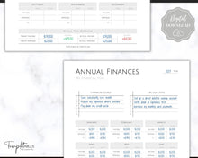 Load image into Gallery viewer, Annual Budget Tracker | Bill, Expenses, Income & Savings Tracker | Mono