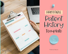 Load image into Gallery viewer, Patient History Sheet for Nursing School | Medical History Printable Report Sheet for Medical Students | Colorful Sky