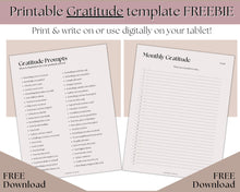 Load image into Gallery viewer, FREE - Gratitude Planner Printable | Daily Gratitude Journal | Lux
