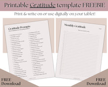 Load image into Gallery viewer, FREE - Gratitude Planner Printable | Daily Gratitude Journal | Lux
