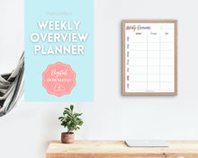 Load image into Gallery viewer, College Student Weekly Planner Schedule | Academic Class Organizer 2023 | Pastel Rainbow