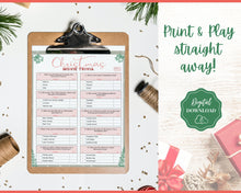Load image into Gallery viewer, Christmas MOVIE TRIVIA Game | Holiday Xmas Party Game Printables for the Family | Green