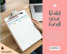 Load image into Gallery viewer, Sinking Funds Tracker BUNDLE | Printable Savings, Budget & Finance Trackers | Colorful Sky