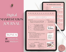 Load image into Gallery viewer, Digital Manifestation & Affirmation Journal | GoodNotes Law of Attraction, Vision Board & Mindfulness Planner | Pink