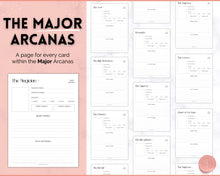 Load image into Gallery viewer, Tarot Journal, 100+ Pg Printable Tarot Planner Workbook, Daily Card Reading, Tarot Spreads, Tarot Deck Notebook, Witch, Grimoire, Oracle | Mono
