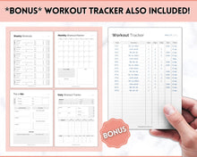 Load image into Gallery viewer, Workout Tracker BUNDLE | Fitness, Exercise & Weight loss Planner | Mono