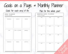 Load image into Gallery viewer, EDITABLE 2023 Goal Planner Printable | 2023 New Year Goals Insert, Habit Tracker, Monthly Goal Setting Planner