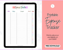 Load image into Gallery viewer, FREE - Expense Tracker Bundle | Income, Savings, Budget, Bill & Spending Tracker for Personal Finance | Pastel Rainbow