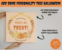 Load image into Gallery viewer, Halloween Trick or Treat sign | 'Please Take One' Printable Candy Treat Poster | Square